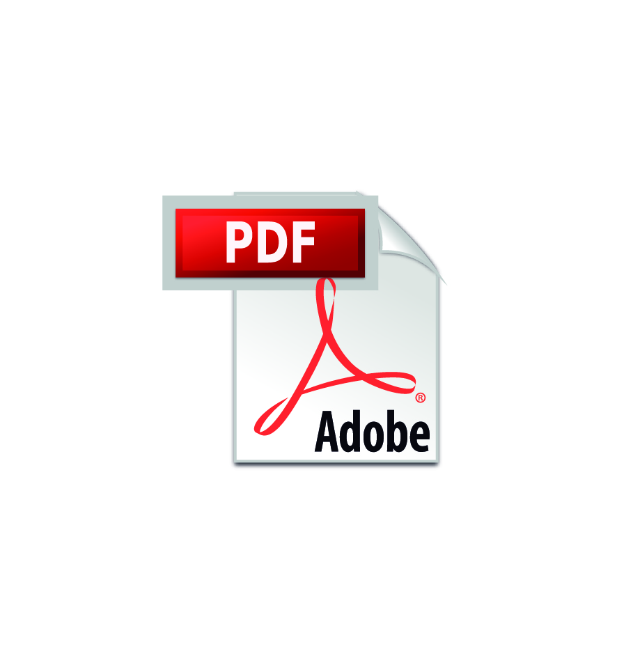 Adobe PDF file icon with red label and folded corner, displayed as a digital graphic.